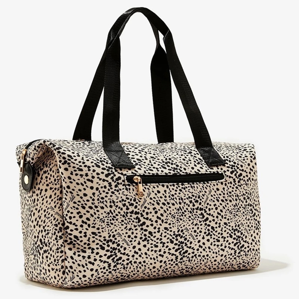 Anthropologie Mali & Lili Brand New Cream & Black Weekender Travel Bag